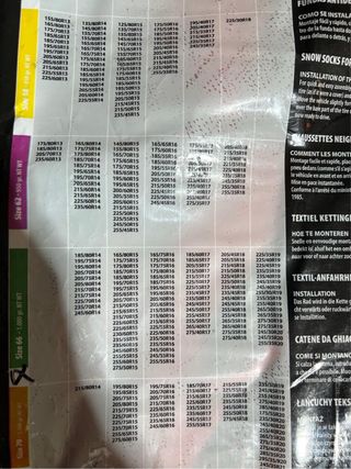 Cadenas Nieve Textil ISSE Talla 66