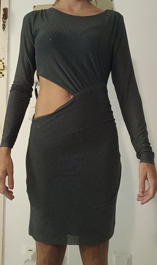 Vestido fiesta brillantitos lentejuelas