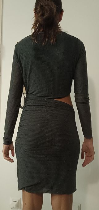Vestido fiesta brillantitos lentejuelas