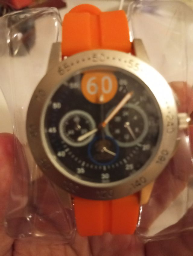 Reloj GP Racing Calgary Naranja y Plata