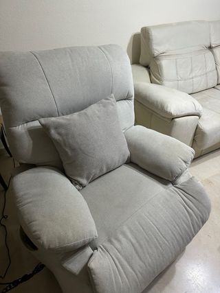 Butacón eléctrico beige/gris