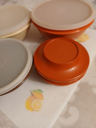 Set 4 Ciotole Tupperware Arancioni