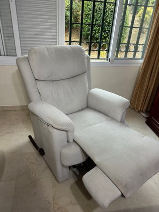 Butacón abatible beige de tela