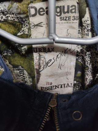 Abrigo Desigual Mujer Talla 38 Azul