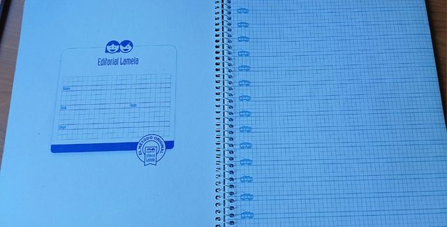 Cuaderno Lamela 4 mm.