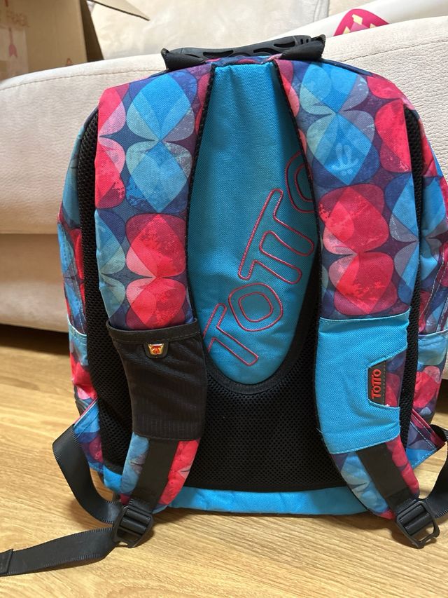 Mochila Totto Azul y Rosa