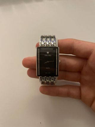 Reloj Time Tech Lujo Plata y Negro