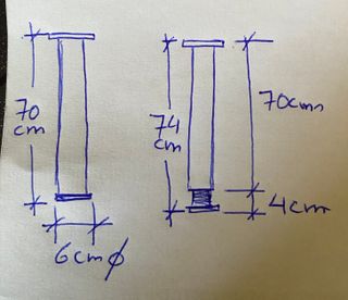 Patas regulables para mesa metálicas.
