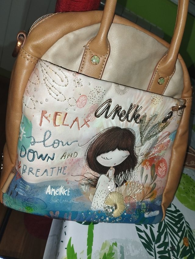 Bolso Anekke Beige Multicolor