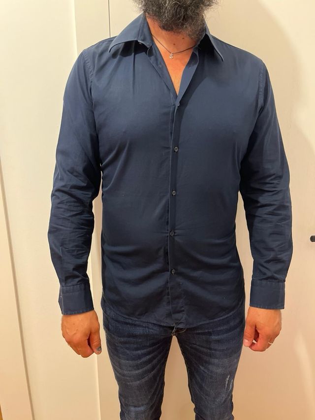Camicia uomo blu