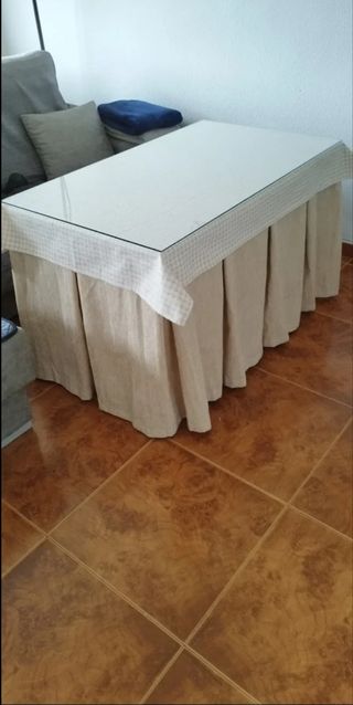 Mesa de camilla rectangular