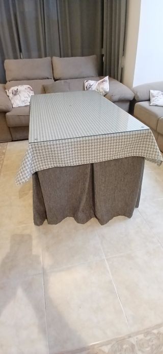Mesa de camilla rectangular