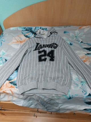 Sudadera Primark Lakers 24 Gris Rayas