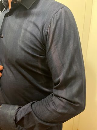 Camicia uomo blu con sfumature