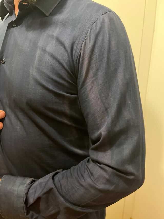 Camicia uomo blu con sfumature