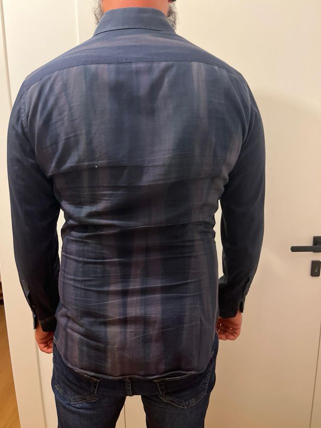 Camicia uomo blu con sfumature