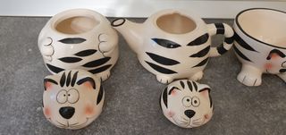Set da tè gatti in ceramica
