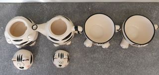 Set da tè gatti in ceramica