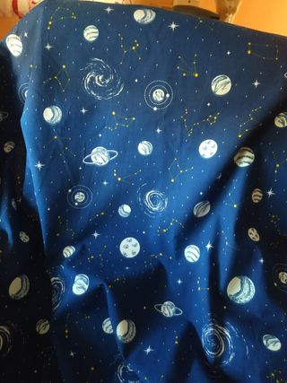 Tela loneta estampada espacio