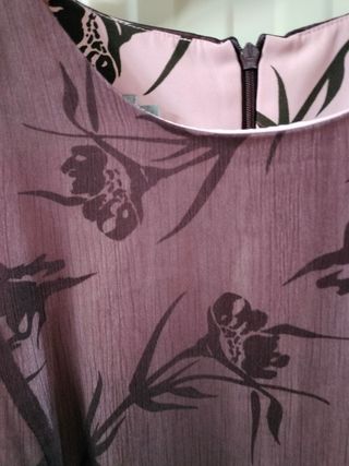 Vestido Mango Morado Estampado Floral