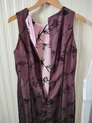 Vestido Mango Morado Estampado Floral