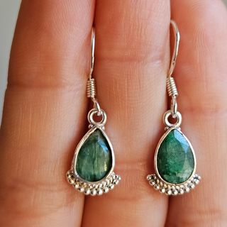 Pendientes Plata 925 con Esmeralda