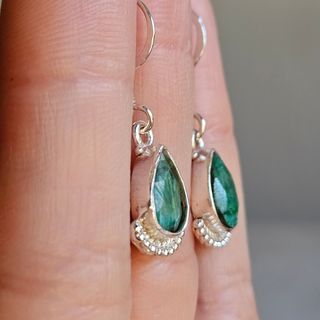 Pendientes Plata 925 con Esmeralda