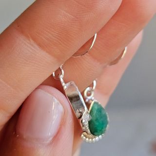 Pendientes Plata 925 con Esmeralda