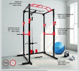 Rack Home Gym,dischi,bilanciere,pavimento antiurto