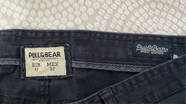 Pantalones Pull&Bear negros hombre