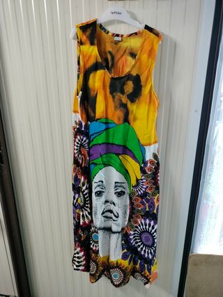 Vestido estampado mujer talla única de rayón 