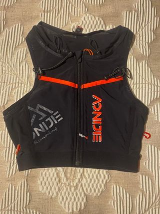 Mochila Running AJONJIE 10L Negra Naranja, talla s