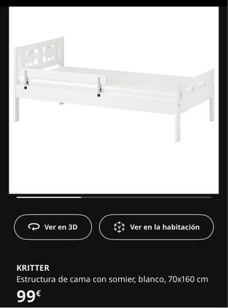 Cama infantil IKEA (Kritter) blanca