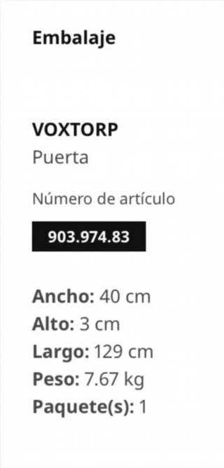 Puertas armario IKEA VOXTORP blancas