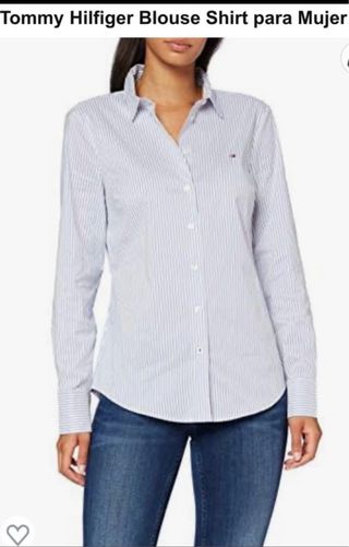 Camisa Tommy Hilfiger Mujer Azul Rayas