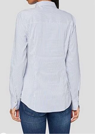 Camisa Tommy Hilfiger Mujer Azul Rayas