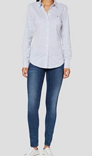 Camisa Tommy Hilfiger Mujer Azul Rayas