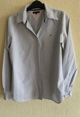 Camisa Tommy Hilfiger Mujer Azul Rayas