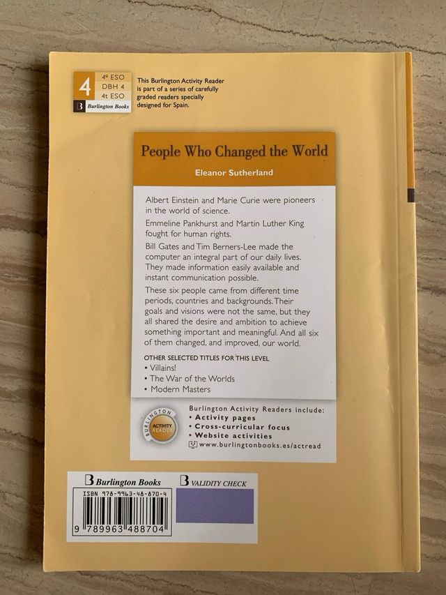 PEOPLE WHO CHANGED THE WORLD (4 ESO)