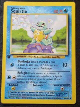 Squirtle 63/102 Base Set 1ª Edición Español