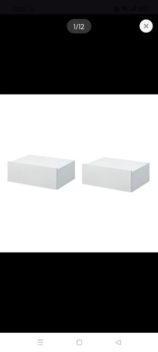 Mesita flotante blanca de madera