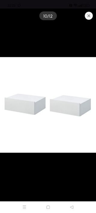 Mesita flotante blanca de madera