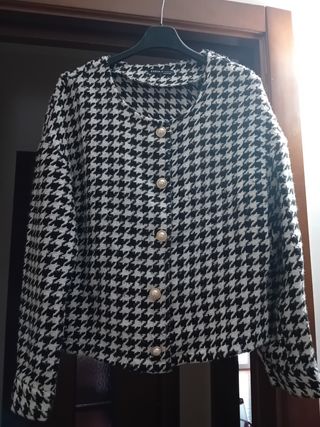 Cappotto Pied de Poule Nero e Bianco
