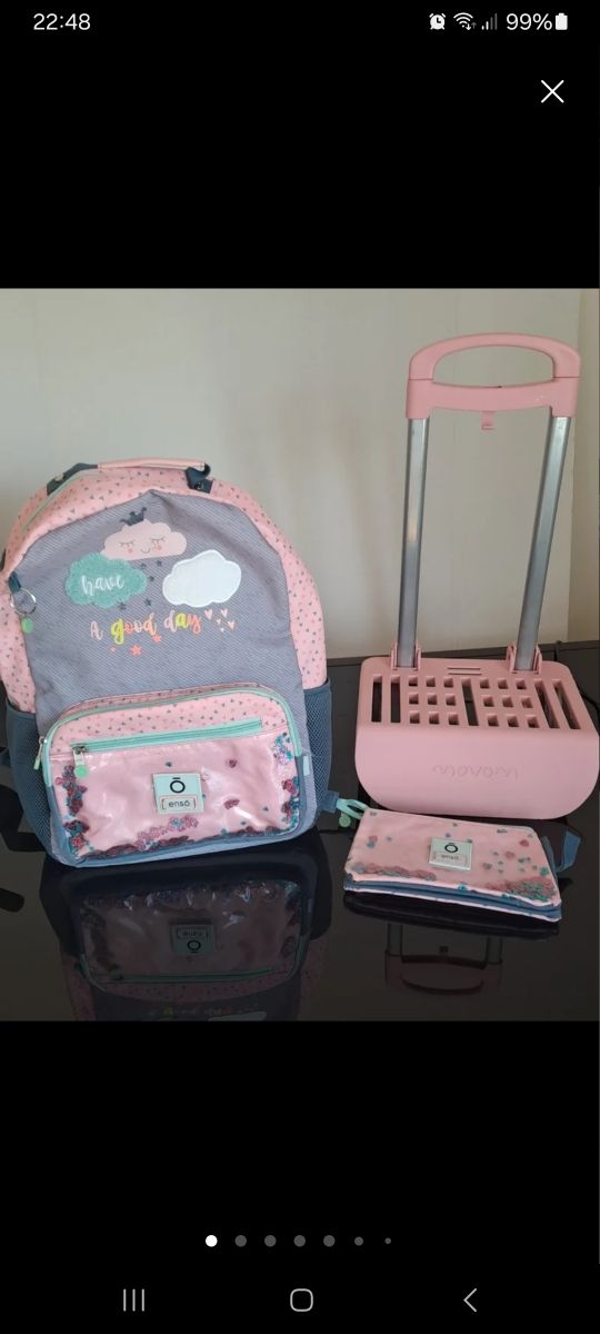 Mochila Enso con estuche y carro