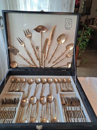 Cubertería Tailandesa Antigua Farco Bronce