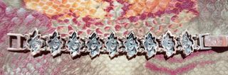 Bracciale vintage argento zirconi e marcassite