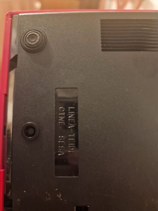 Teléfono antiguo Teide modelo A rojo.