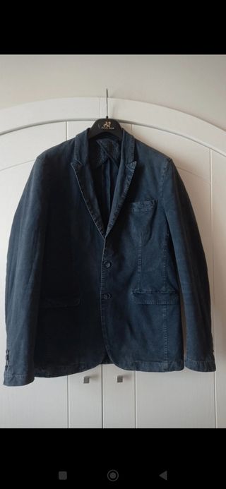 Giacca uomo sfoderata blu slavato tg 50