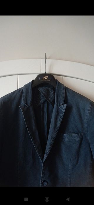 Giacca uomo sfoderata blu slavato tg 50