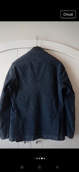 Giacca uomo sfoderata blu slavato tg 50